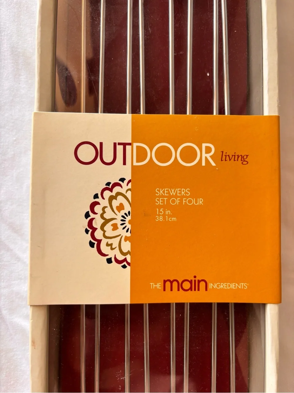 The outdoor living Vegetable Skewers box of 4